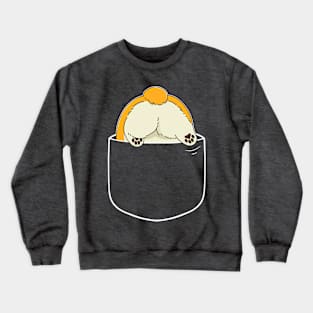 Funny Pocket Corgi Butt Humor Design for Cute Corgi Dog Owner and Lover Gift Crewneck Sweatshirt